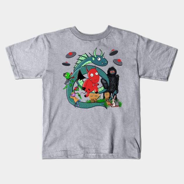 NJ Cryptid Kids T-Shirt by monstrogogo